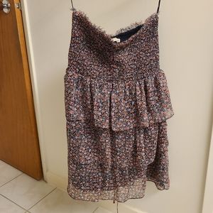 Strapless floral dress